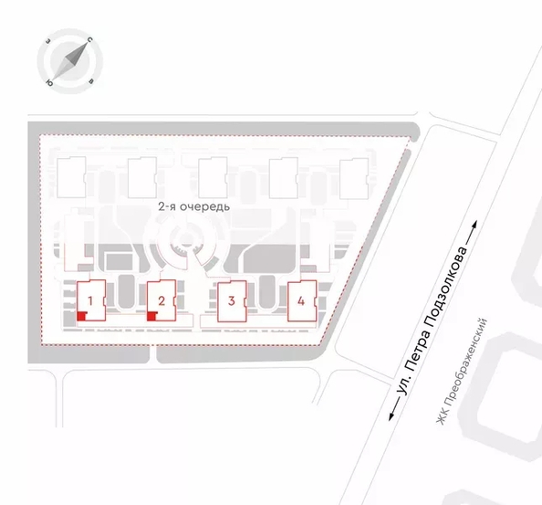 
  Продается 2-комн. квартира 53.9 м², в ЖК Чижи, 1 очередь (корпус 1,2). Фото 2.