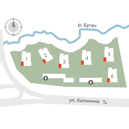 
  Продается 3-комн. квартира 55.3 м², в ЖК Калина Долина, дом 3. Фото 2.