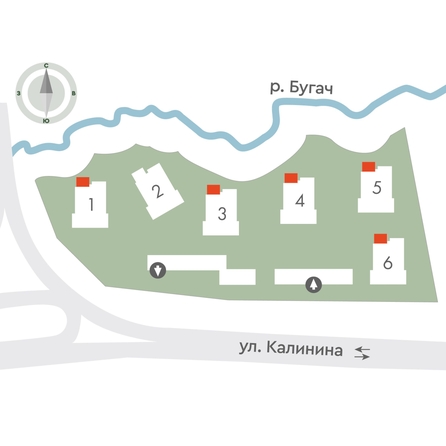 
  Продается 2-комн. квартира 54.7 м², в ЖК Калина Долина, дом 1. Фото 2.