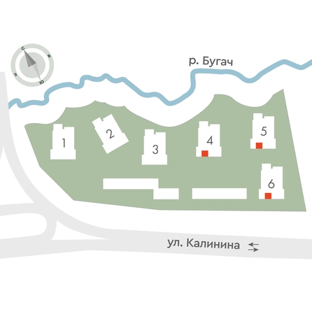 
  Продается 2-комн. квартира 47.7 м², в ЖК Калина Долина, дом 6. Фото 2.