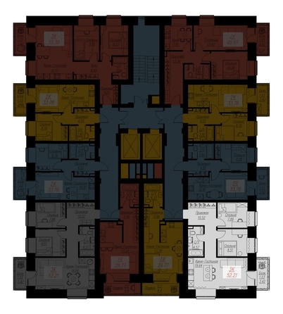 
  Продается 3-комн. квартира 52.21 м², в ЖК Биография, дом 2, корп 1. Фото 2.