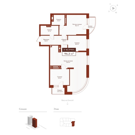 
  Продается 3-комн. квартира 94.3 м², в ЖК Дом на Ульяновском. Фото 1.