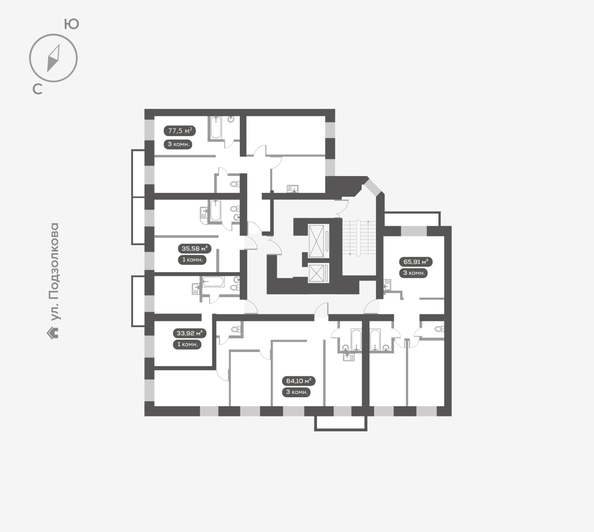 
  Продается 3-комн. квартира 77.5 м², в ЖК ДАО, дом 1. Фото 5.