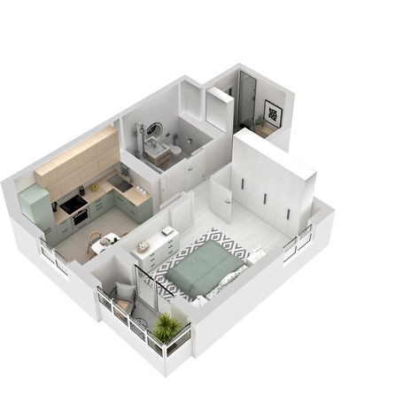 
  Продается 1-комн. квартира 45.1 м², в ЖК Три Клёна, дом 1. Фото 2.