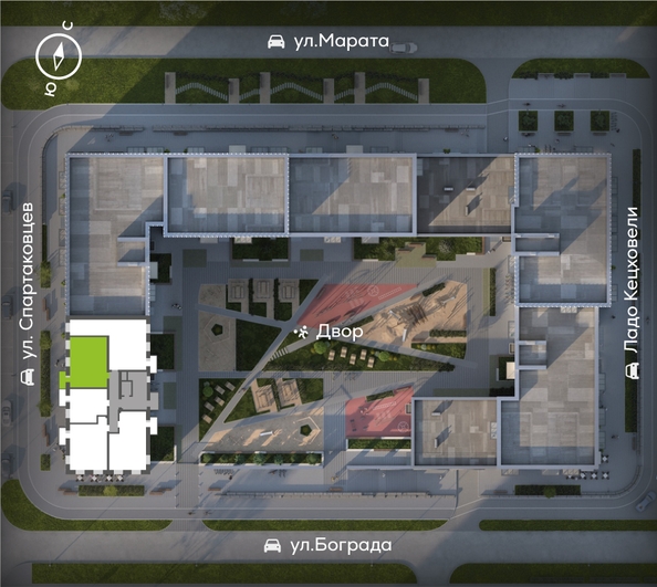 
  Продается 2-комн. квартира 63.7 м², в ЖК Кецховели, дом 1. Фото 1.
