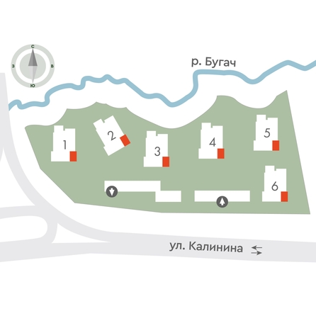 
  Продается 3-комн. квартира 60.3 м², в ЖК Калина Долина, дом 4. Фото 2.