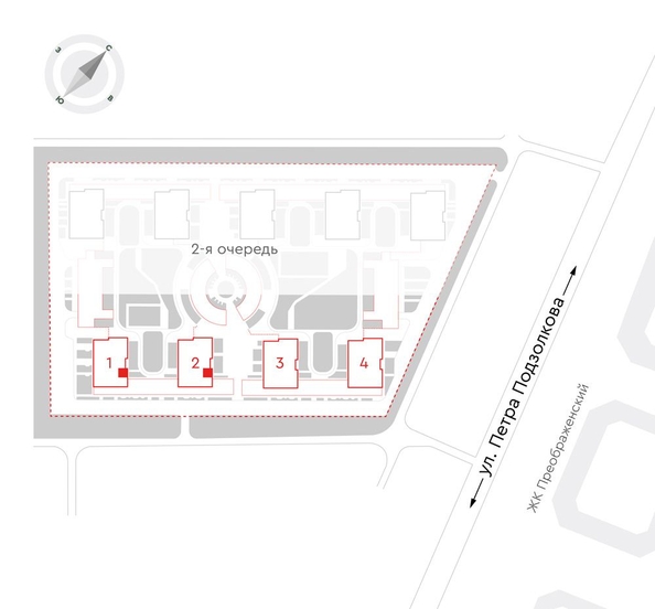 
  Продается 2-комн. квартира 45 м², в ЖК Чижи, 1 очередь (корпус 1,2). Фото 2.