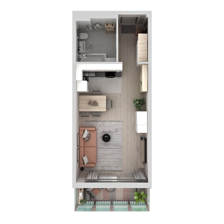 
  Продается студия 36.17 м², в ЖК Аллея Парк, 1 этап. Фото 1.