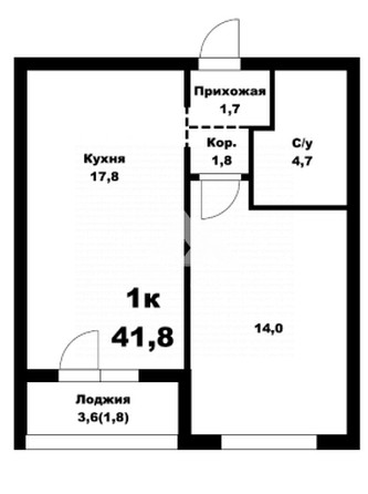 
   Продам 1-комнатную, 41.8 м², Нагорная 6-я ул, 15

. Фото 1.
