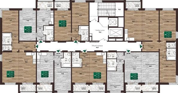 
   Продам 3-комнатную, 84.2 м², Шервуд, (Нагорная 6-я, 15г/1 корп 2)

. Фото 2.