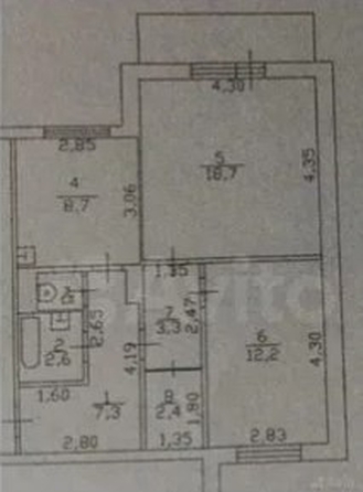 
   Продам 2-комнатную, 59 м², Молодежная ул, 47

. Фото 3.