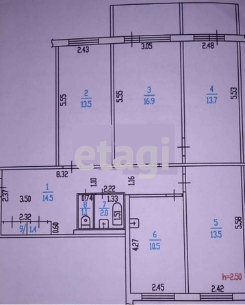 
   Продам 4-комнатную, 78 м², Веры Кащеевой ул, 13

. Фото 1.