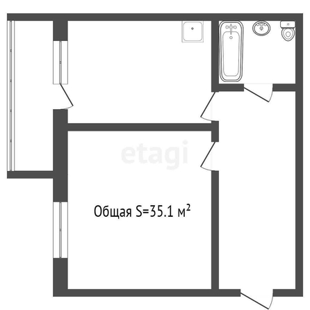 
   Продам 1-комнатную, 35 м², Малахова ул, 138

. Фото 1.