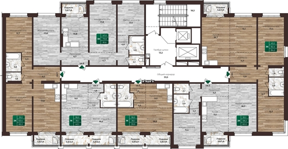 
   Продам 3-комнатную, 81.6 м², Шервуд, (Нагорная 6-я, 15в корп 3)

. Фото 1.