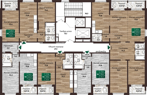 
   Продам 1-комнатную, 41.3 м², Шервуд, (Нагорная 6-я, 15в корп 2)

. Фото 1.