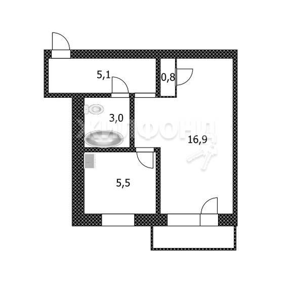 
   Продам 1-комнатную, 31.3 м², Малый Прудской пер, 42А

. Фото 1.