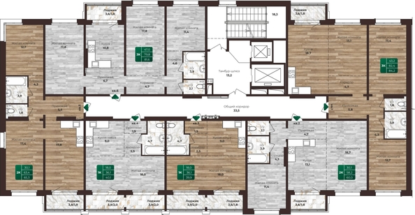
  Продается 3-комн. квартира, 81.6 м², ЖК Шервуд, (Нагорная 6-я, 15в корп 3)
. Фото 1.