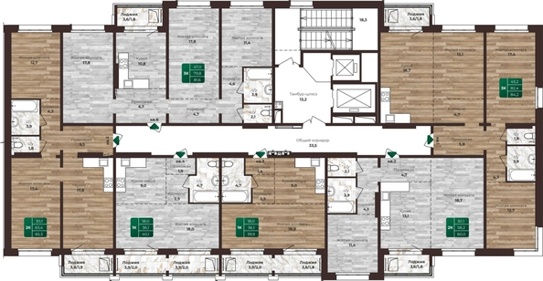 
  Продается 3-комн. квартира, 84.2 м², ЖК Шервуд, (Нагорная 6-я, 15в корп 3)
. Фото 1.