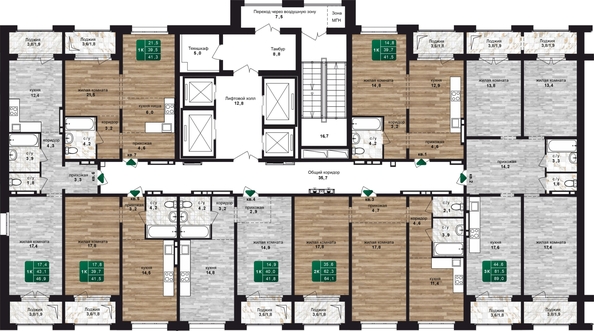 
  Продается 1-комн. квартира, 41.8 м², ЖК Шервуд, (Нагорная 6-я, 15в корп 4)
. Фото 1.
