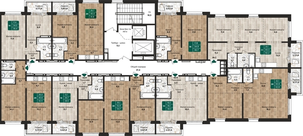
  Продается 3-комн. квартира, 54.7 м², ЖК Камчатка, корпус 1
. Фото 1.