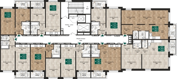 
  Продается 1-комн. квартира, 36.8 м², ЖК Камчатка, корпус 1
. Фото 1.