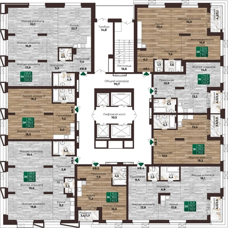 
  Продается 3-комн. квартира, 86.6 м², ЖК Шервуд, (Нагорная 6-я, 15г/12)
. Фото 1.