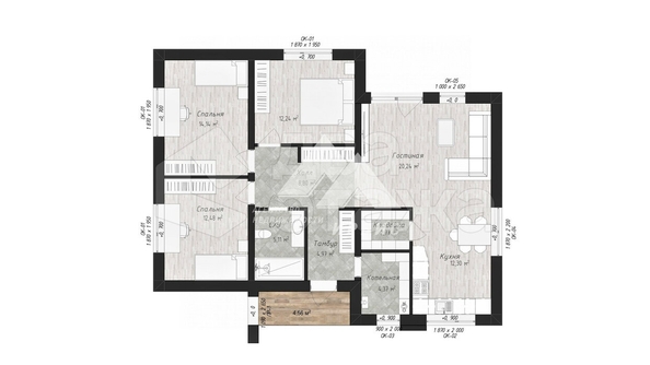 
  Продается дом, 97 м², село Фирсово
. Фото 1.