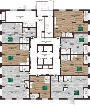 
  Продается 2-комн. квартира, 77.1 м², ЖК Шервуд, (Нагорная 6-я, 15г/12)
. Фото 1.