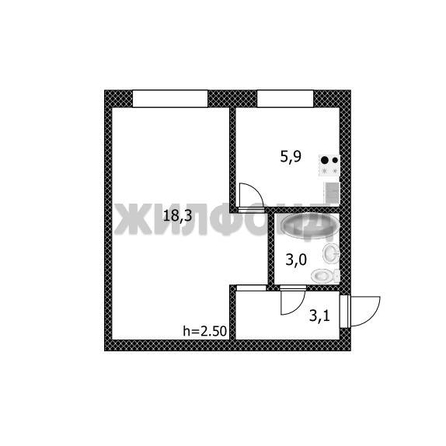 
  Продается 1-комн. квартира, 30.3 м², Ленина пр-кт
. Фото 9.