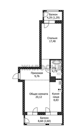 
  Продается 2-комн. квартира, 64.81 м², Строителей пр-кт
. Фото 12.