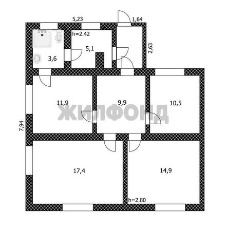 
  Продается дом, 73.3 м², село Орлово
. Фото 11.