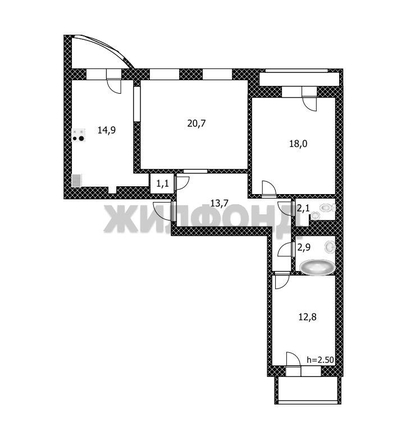 
  Продается 3-комн. квартира, 86.2 м², Павловский тракт
. Фото 26.