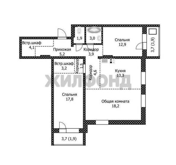 
  Продается 3-комн. квартира, 89.5 м², Павловский тракт
. Фото 16.