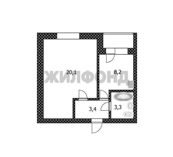 
  Продается 1-комн. квартира, 35 м², Космонавтов ул, д. 26
. Фото 16.