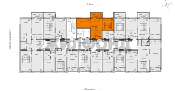 
  Продается 2-комн. квартира, 42 м², ЖК Шумакова, дом 13 
. Фото 17.