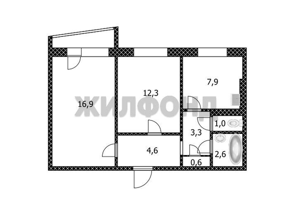 
  Продается 2-комн. квартира, 49.2 м², Партизанская ул
. Фото 16.