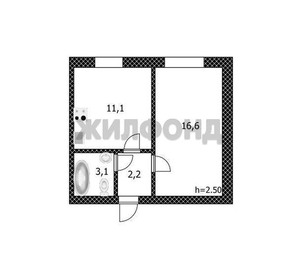 
  Продается 1-комн. квартира, 33 м², Малахова ул
. Фото 11.