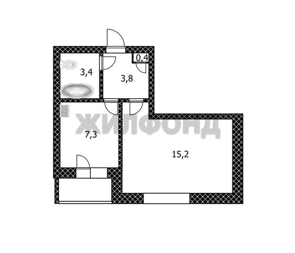 
  Продается 1-комн. квартира, 30.1 м², Бабуркина ул
. Фото 16.