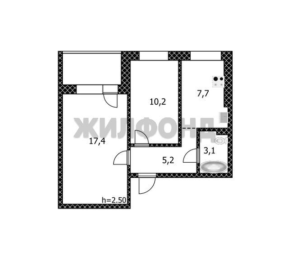 
  Продается 2-комн. квартира, 43.6 м², Шумакова ул
. Фото 19.