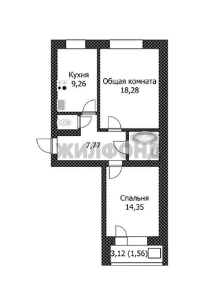 
  Продается 2-комн. квартира, 55.5 м², Балтийская ул
. Фото 10.
