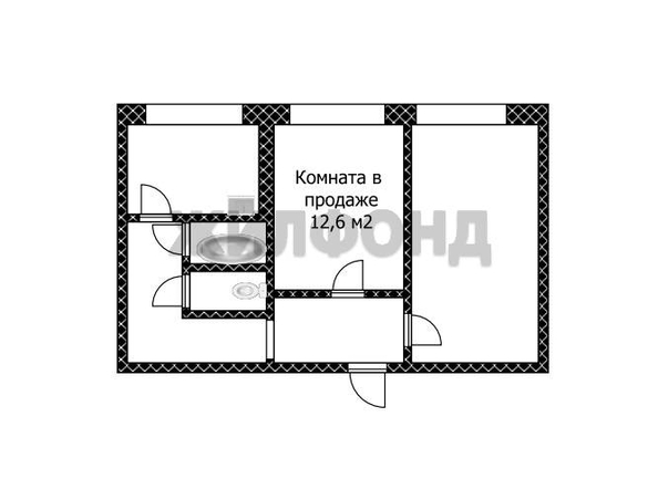 
  Продается комната, 12.6 м², Весенняя ул
. Фото 16.