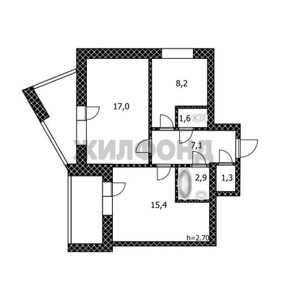 
  Продается 2-комн. квартира, 53.5 м², Чайковского ул
. Фото 8.