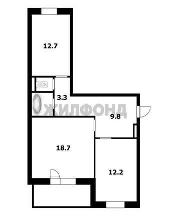 
  Продается 2-комн. квартира 60.5 м². Фото 17.