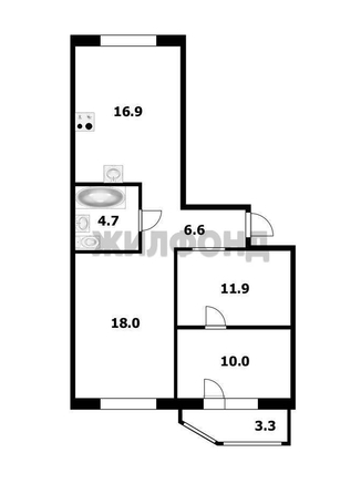 
  Продается 3-комн. квартира 67.8 м². Фото 1.