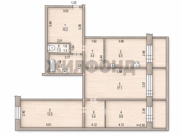 
  Продается 3-комн. квартира 73 м². Фото 21.