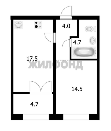 
  Продается 2-комн. квартира 44.5 м². Фото 15.