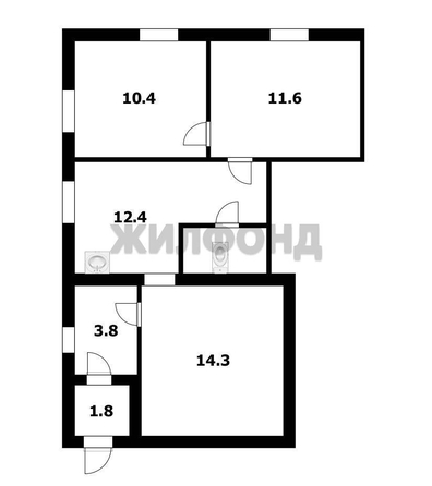 
  Продается 3-комн. квартира 61.6 м². Фото 24.