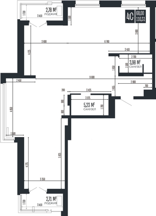 
  Продается 4-комн. квартира 110.31 м², в ЖК Опера Резиденс. Фото 1.