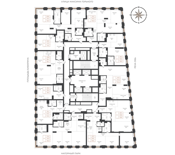 
  Продается 3-комн. квартира 86.1 м², в ЖК Барнаул. Фото 1.