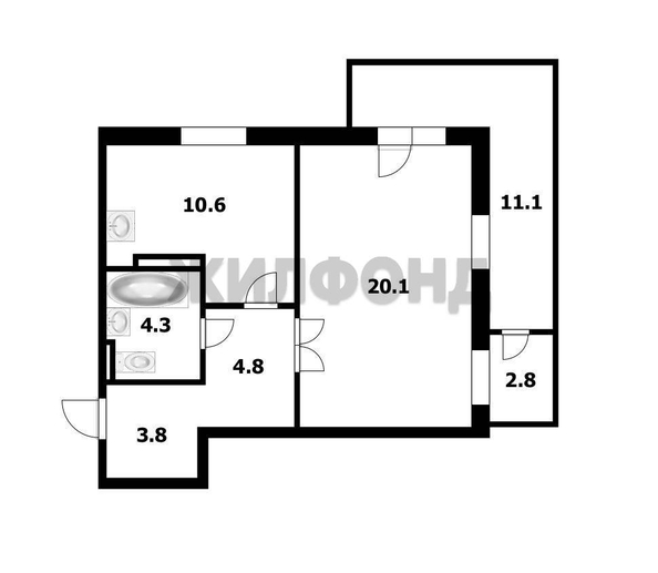 
  Продается 1-комн. квартира 50.6 м². Фото 15.